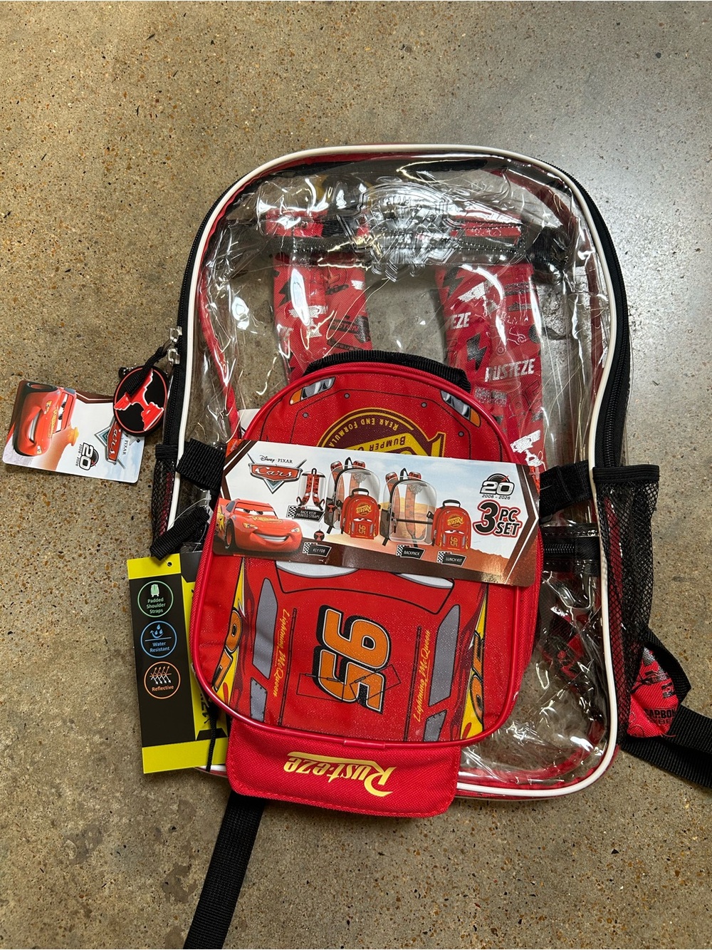 Disney pixar Lightning McQueen Cars 3pcs Backpack Set